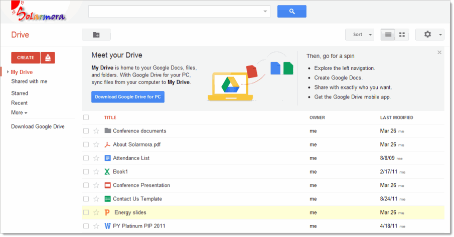 getting started with google drive